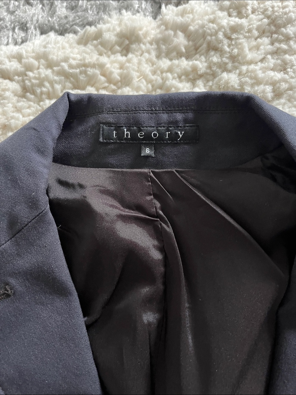 Theory women Navy Two-Button Blazer